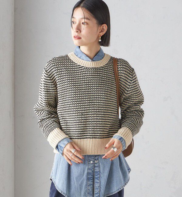 SHIPS for women「〈手洗い可能〉ジャカード プルオーバー」|ニット・セーター|