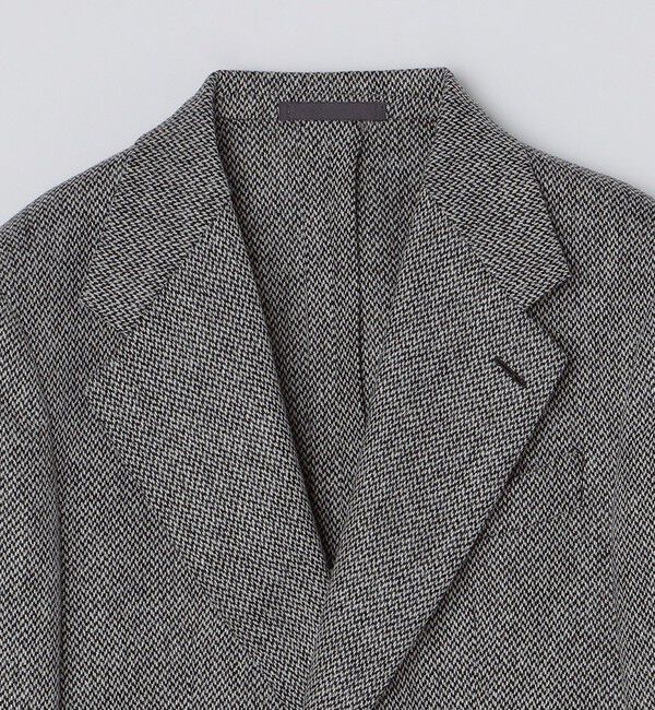 SHIPS「【SHIPS別注】CARUSO: ワイドラペル ヘリンボーン ツイード ジャケット」|テーラードジャケット|