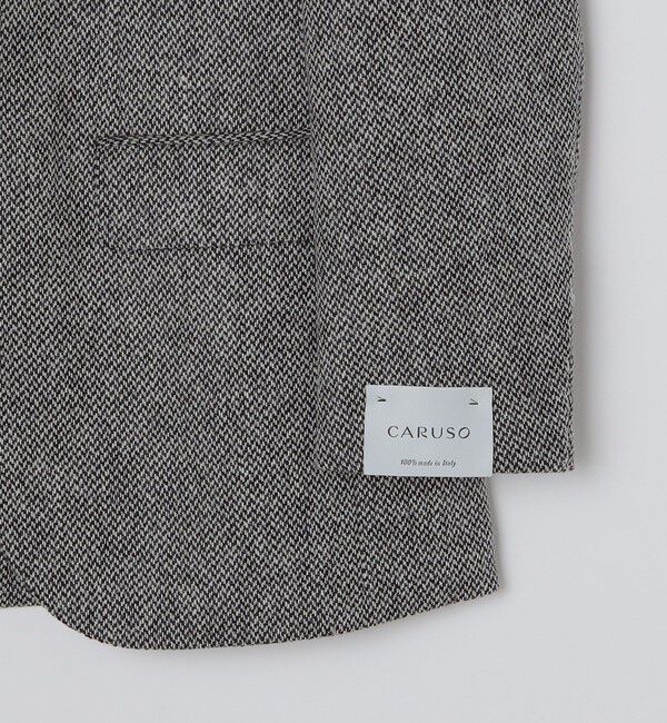 SHIPS「【SHIPS別注】CARUSO: ワイドラペル ヘリンボーン ツイード ジャケット」|テーラードジャケット|