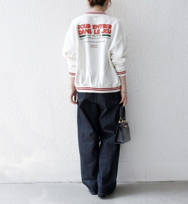 SHIPS any「【SHIPS any別注】La Hutte:〈洗濯機可能〉裏起毛 ロゴ ジップ ブルゾン」|ブルゾン・スタジャン|