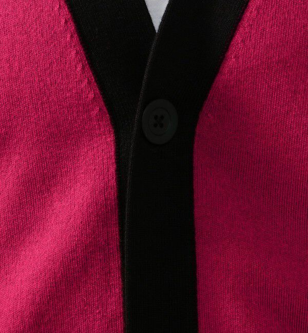 CABaN「CABaN コットンカシミヤ バイカラーVネックカーディガン」|カーディガン|