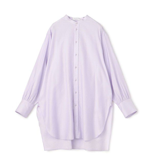 MACPHEE「コットンモールスキン バンドカラーチュニックシャツ」|シャツ・ブラウス|73 ライトパープル