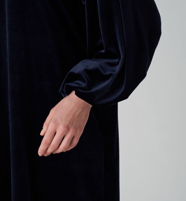 Ballsey「ストレッチベロア ボリュームスリーブワンピース」|ワンピース|