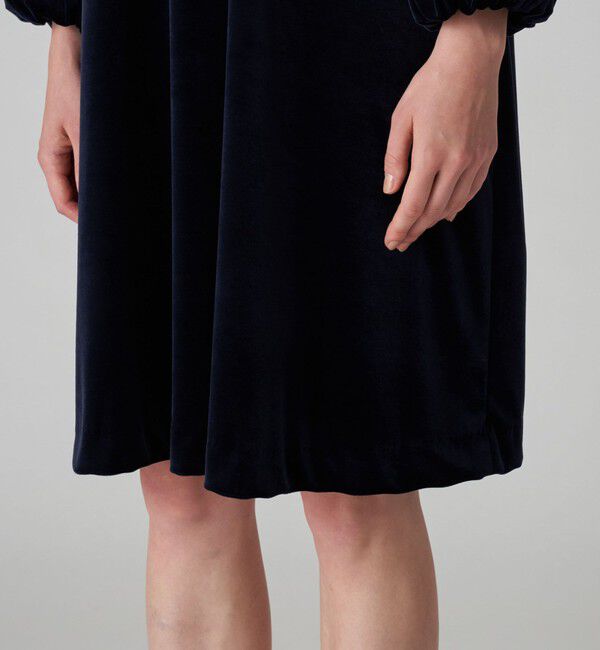 Ballsey「ストレッチベロア ボリュームスリーブワンピース」|ワンピース|