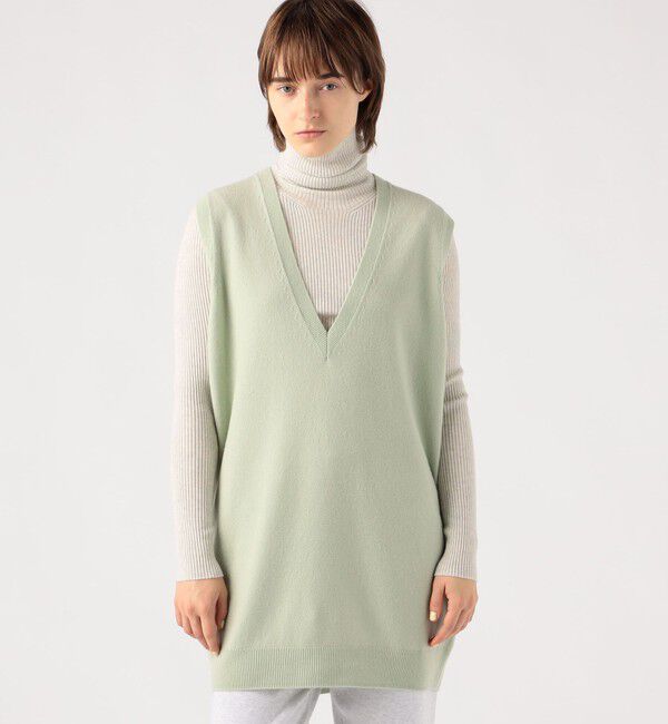 GALERIE VIE「スーパーファインウール Vネックベスト」|ニット・セーター|
