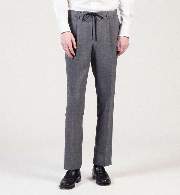 TOMORROWLAND MENS「Super120'sウールポリエステル 1プリーツイージースラックス」|スラックス|