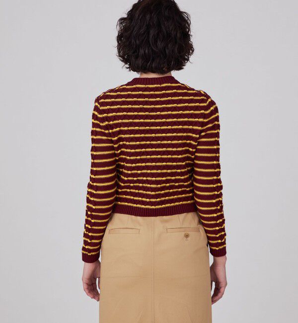 MACPHEE「ハイブリットコットンケーブル クルーネックカーディガン」|カーディガン|