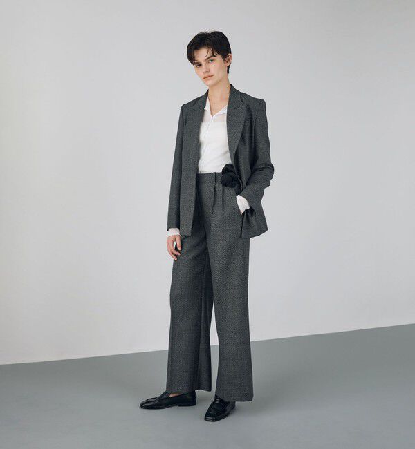 DES PRES「ウールムリネ タックパンツ」|スラックス|