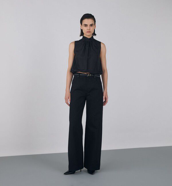 DES PRES「シルクハブタエ ホイップネックブラウス」|シャツ・ブラウス|