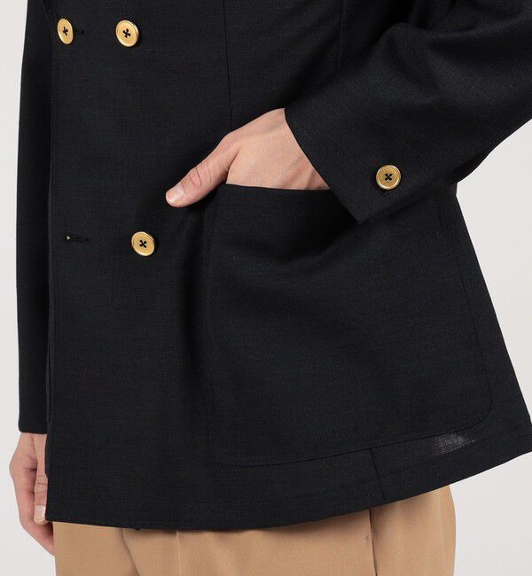 TOMORROWLAND MENS「シェットランドウール ダブルブレステッド 4Bジャケット」|テーラードジャケット|