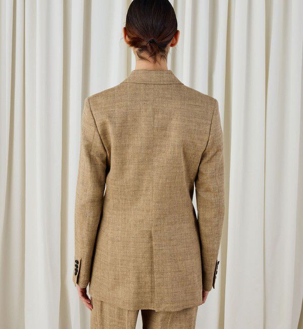 DES PRES「リネンシルクコットンヘリンボーン ダブルブレストジャケット」|テーラードジャケット|