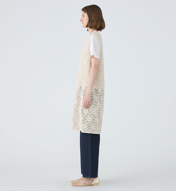 MACPHEE「ウィンドミルクロシェ ノースリーブワンピース」|ワンピース|