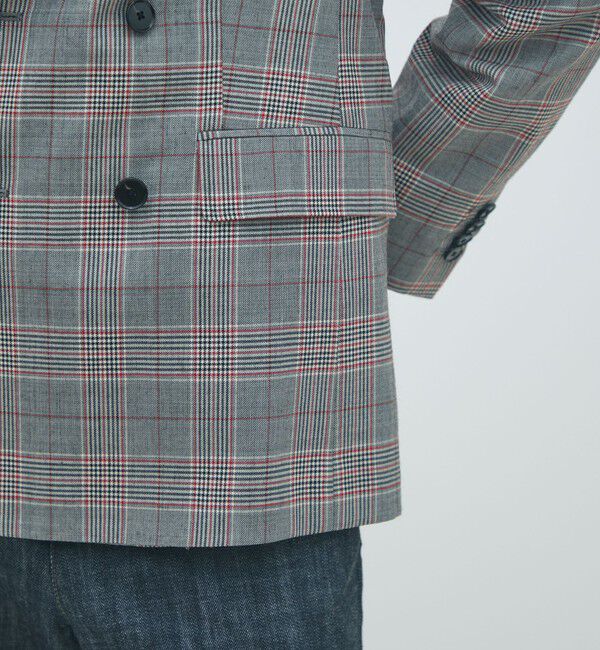 MACPHEE「ライトウールチェック ダブルブレストジャケット」|テーラードジャケット|