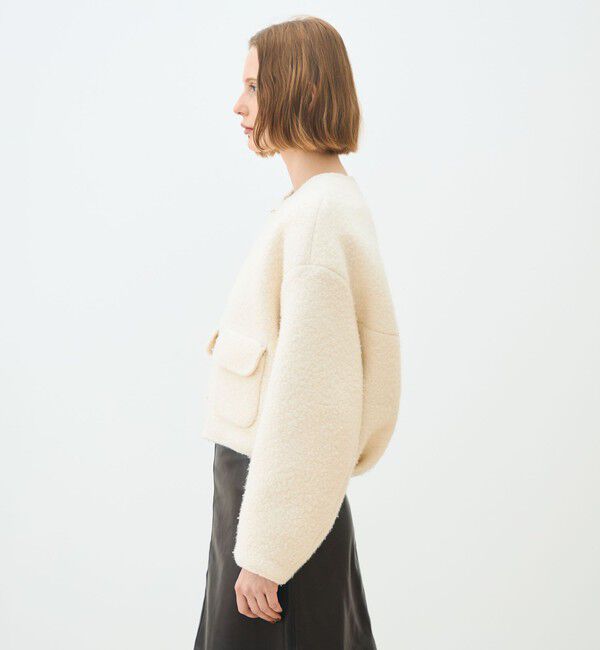 TOMORROWLAND collection「シープニット ジップアップブルゾン」|ブルゾン・スタジャン|