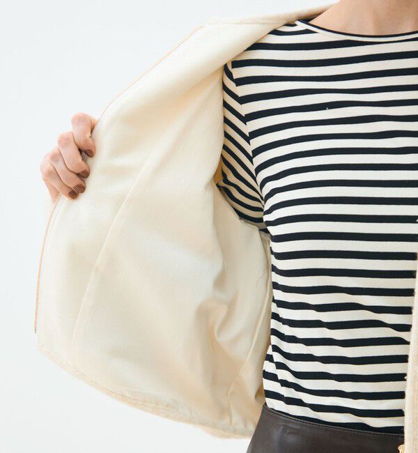 TOMORROWLAND collection「シープニット ジップアップブルゾン」|ブルゾン・スタジャン|