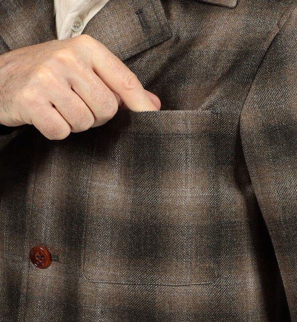 TOMORROWLAND MENS「ウールカシミヤシルク ダブルポケット シャツジャケット SILKAIR LORO PIANA」|ブルゾン・スタジャン|