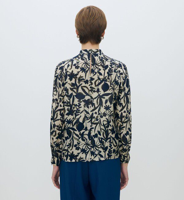 TOMORROWLAND collection「ホヤリーフプリント フロントタイブラウス」|シャツ・ブラウス|