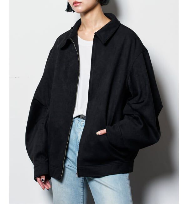  「FAUX SUEDE VOLUME ジャケット」|その他|ブラック