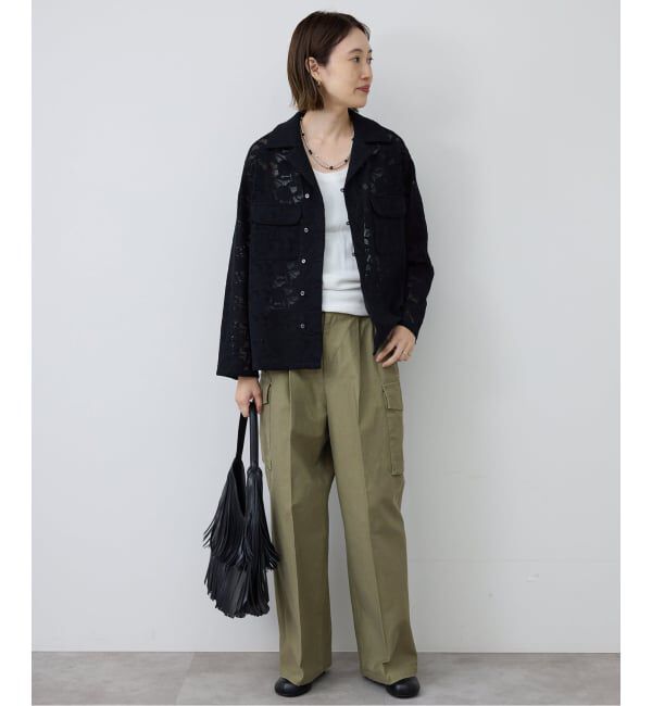 SLOBE IENA「バックサテンミリタリーパンツ」|カーゴ|