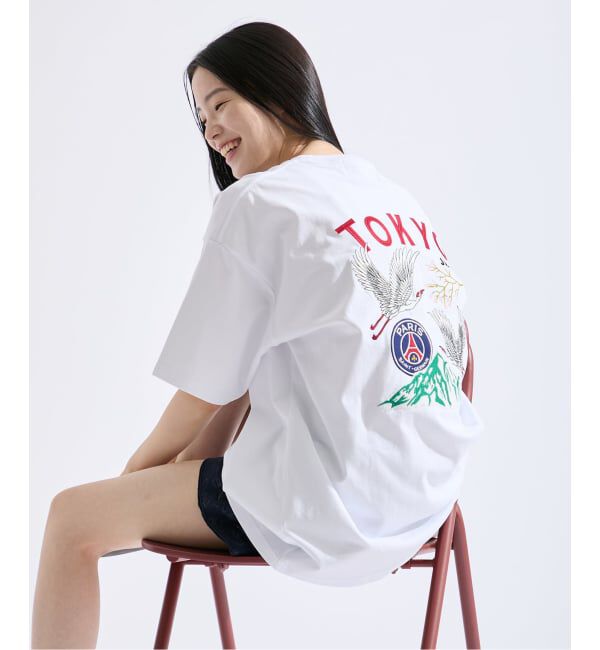 Paris Saint-Germain「【Paris Saint-Germain / パリ・サン＝ジェルマン】PSG JP Tsuru embroidery TEE」|Tシャツ・カットソー|ホワイト