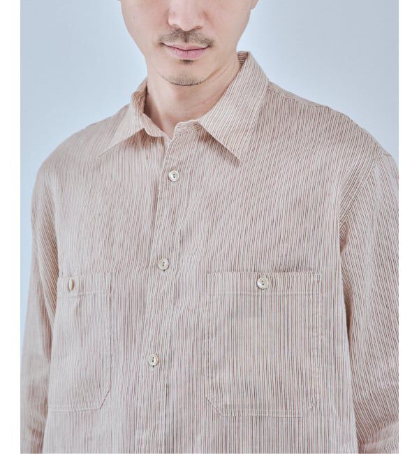 EDIFICE「ETS.MATERIAUX(マテリオ) US ネイビー シャツ」|シャツ・ブラウス|ブラウン B