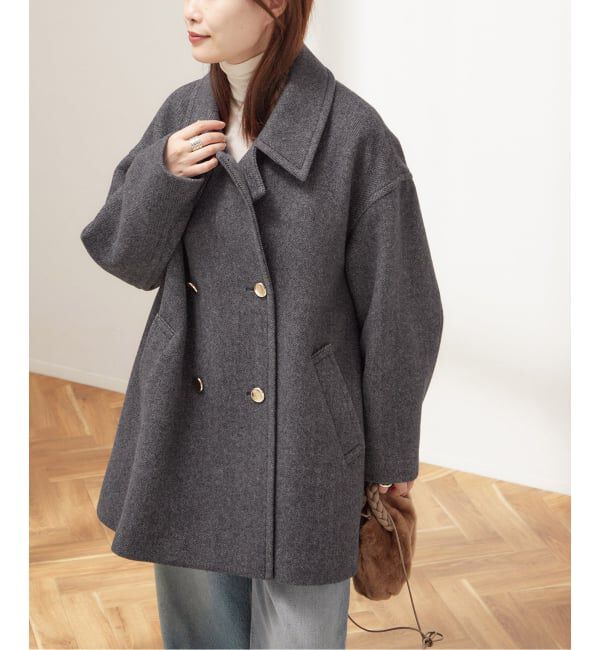 journal standard L'essage「《追加》SUPER120/MANTECOステンカラーショートコート」|ステンカラーコート|