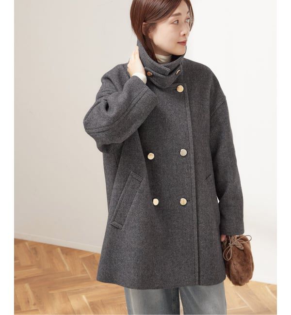 journal standard L'essage「《追加》SUPER120/MANTECOステンカラーショートコート」|ステンカラーコート|