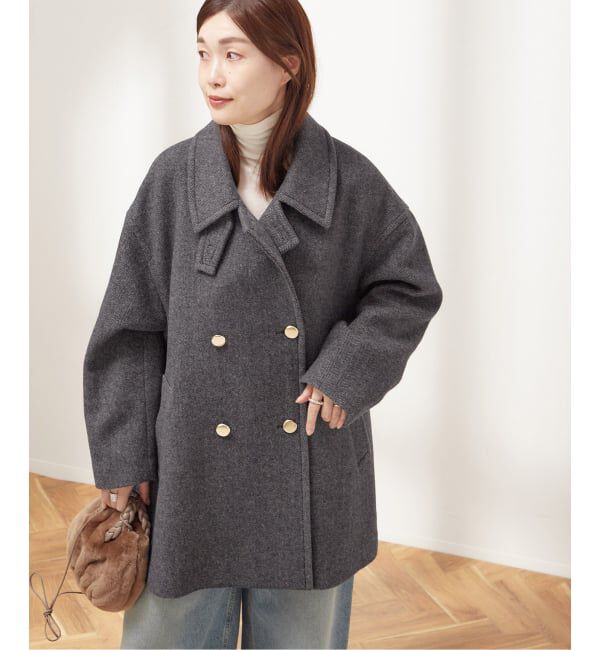 journal standard L'essage「《追加》SUPER120/MANTECOステンカラーショートコート」|ステンカラーコート|