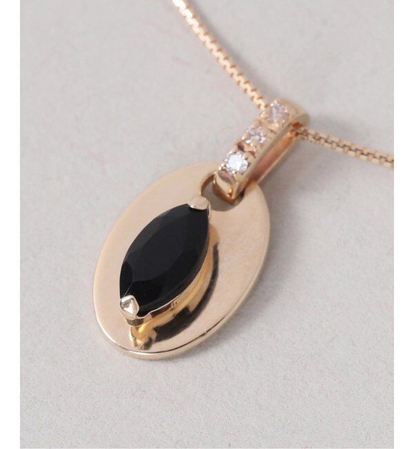 Lilas by Spick&Span「メレダイヤバチカンオニキス50cmネックレス K10」|ネックレス|