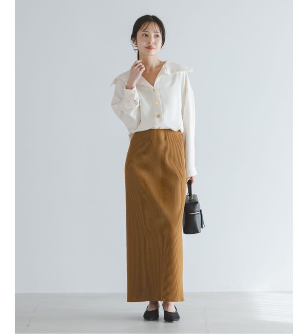 NOBLE「オーバーカラーゴールドボタンブラウス」|シャツ・ブラウス|