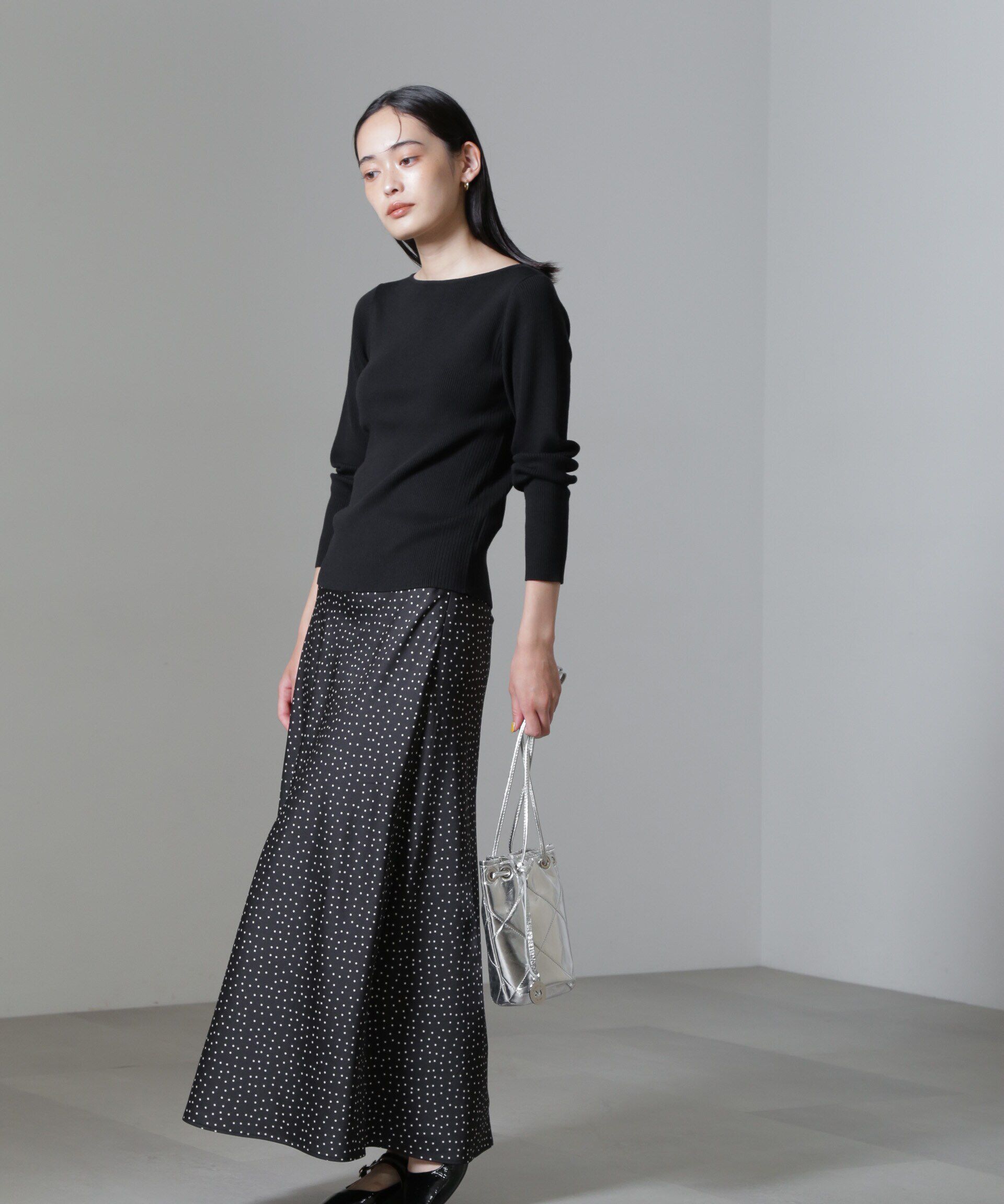 nano･universe「CICA＆UVカット加工リブニット」|ニット・セーター|