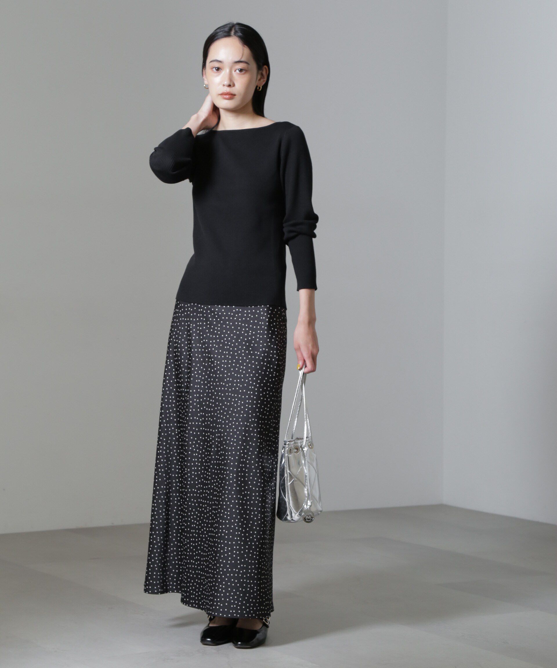 nano･universe「CICA＆UVカット加工リブニット」|ニット・セーター|