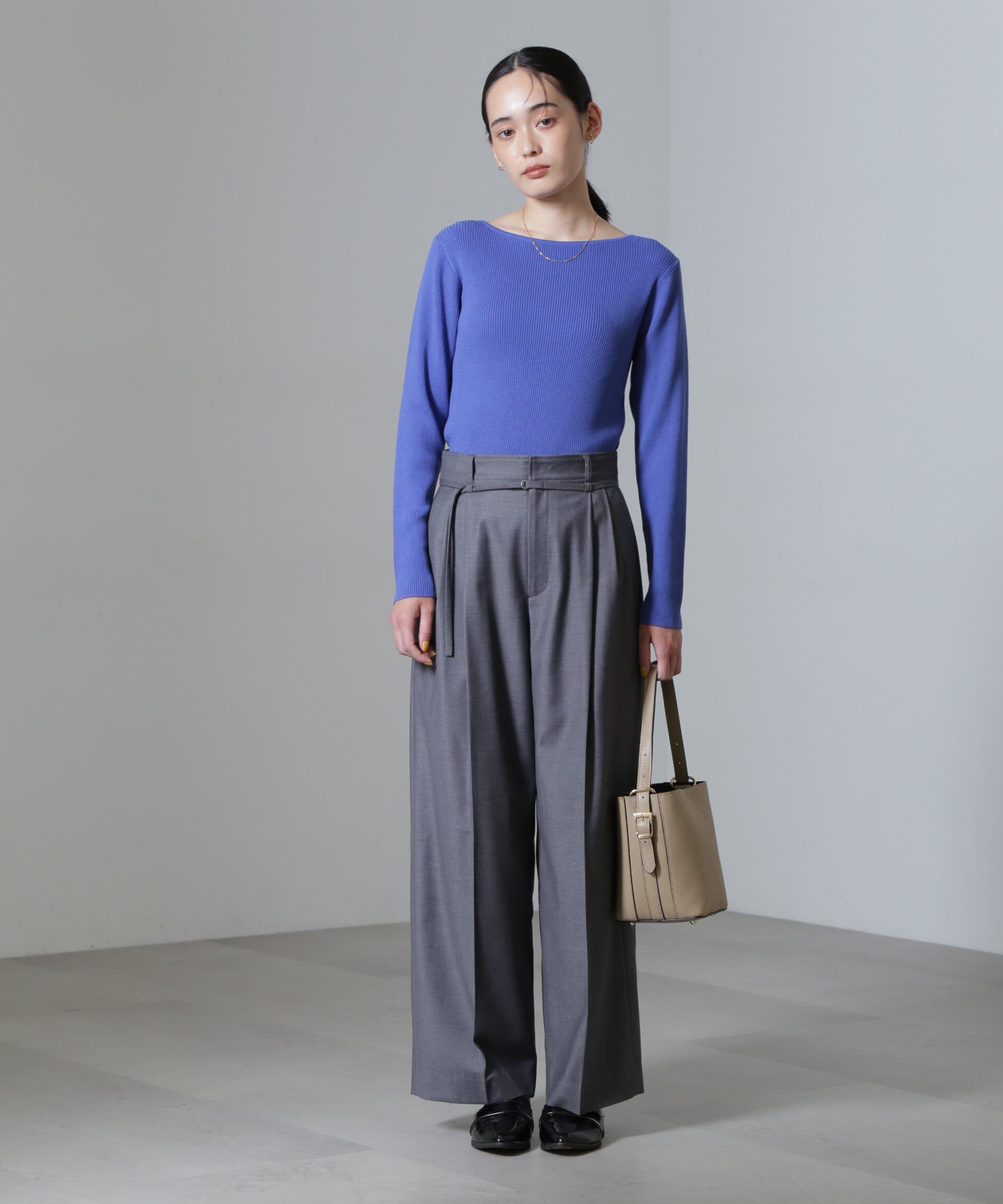 nano･universe「CICA＆UVカット加工リブニット」|ニット・セーター|