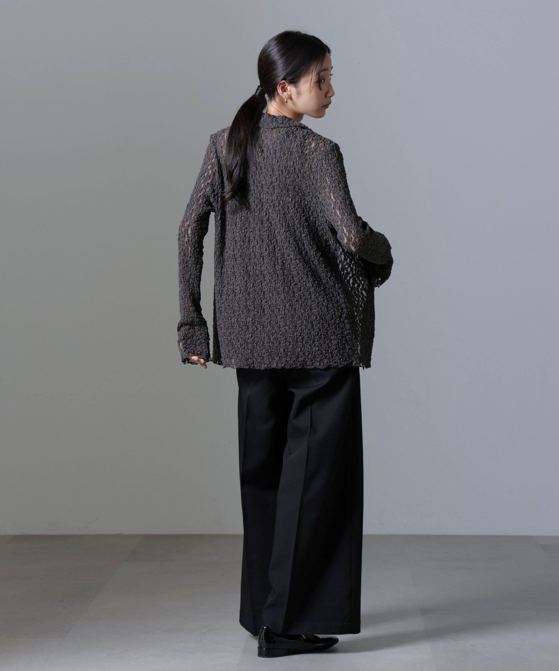 nano･universe「シュリンクレースシャツ」|シャツ・ブラウス|