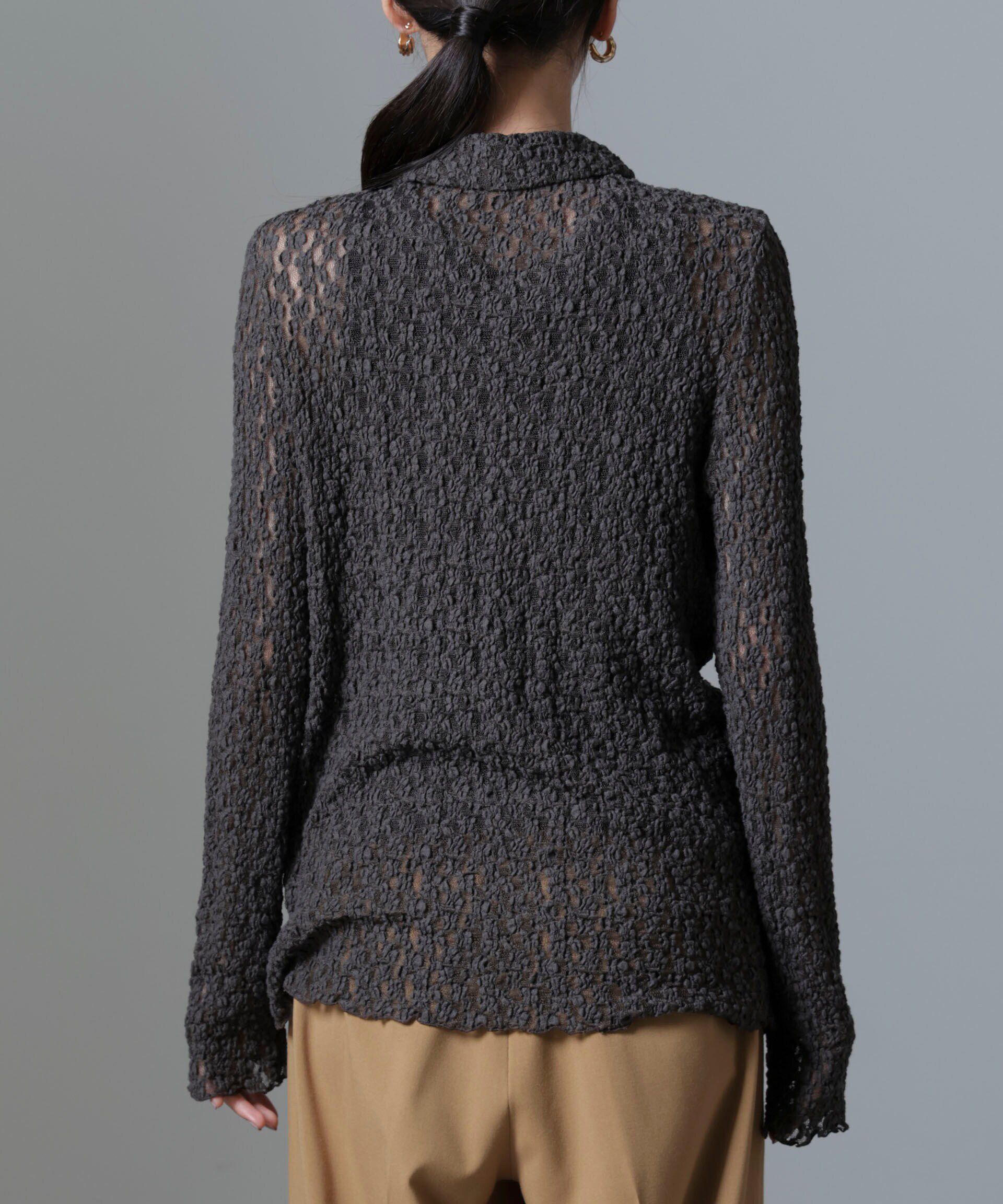 nano･universe「シュリンクレースシャツ」|シャツ・ブラウス|