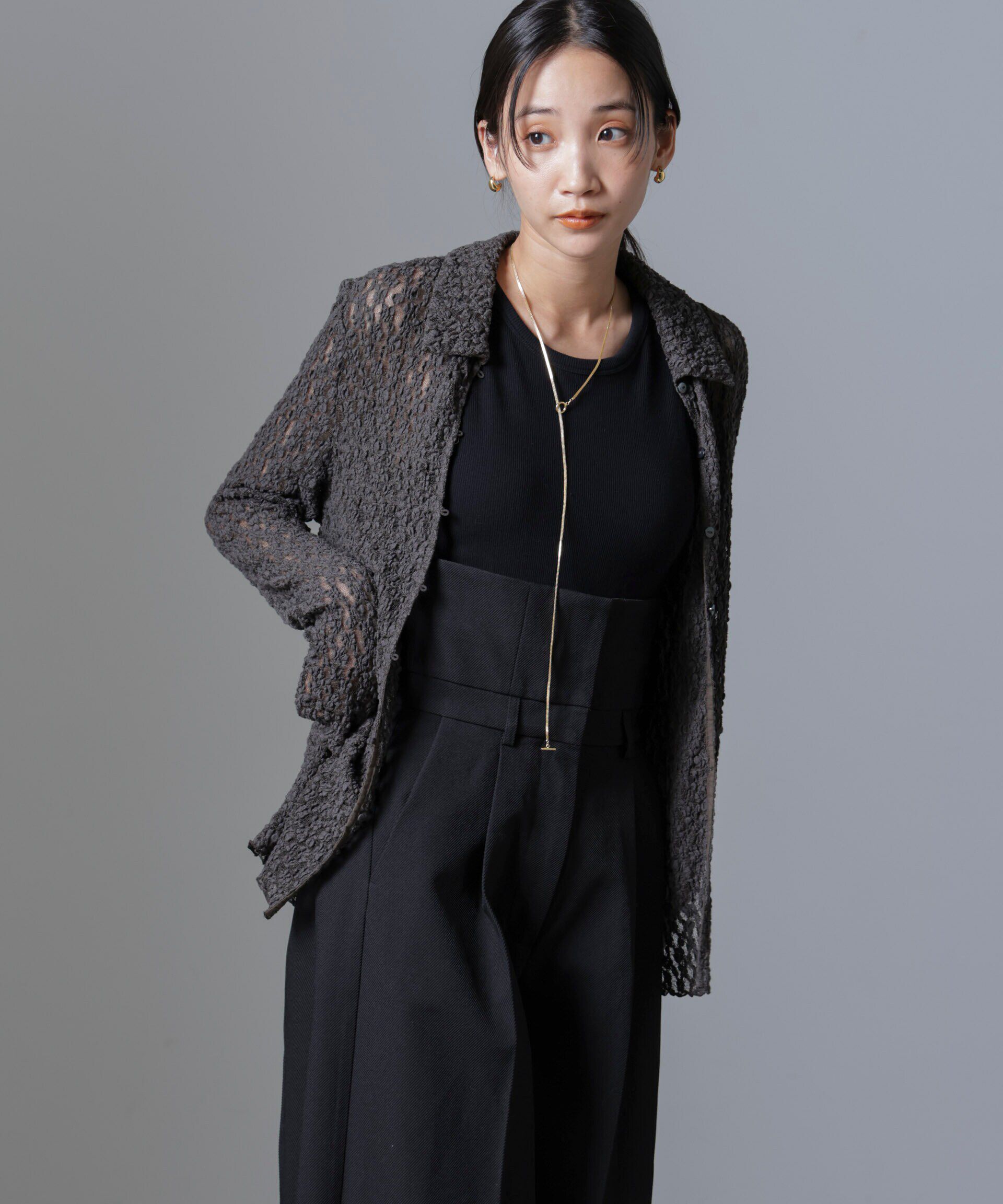 nano･universe「シュリンクレースシャツ」|シャツ・ブラウス|