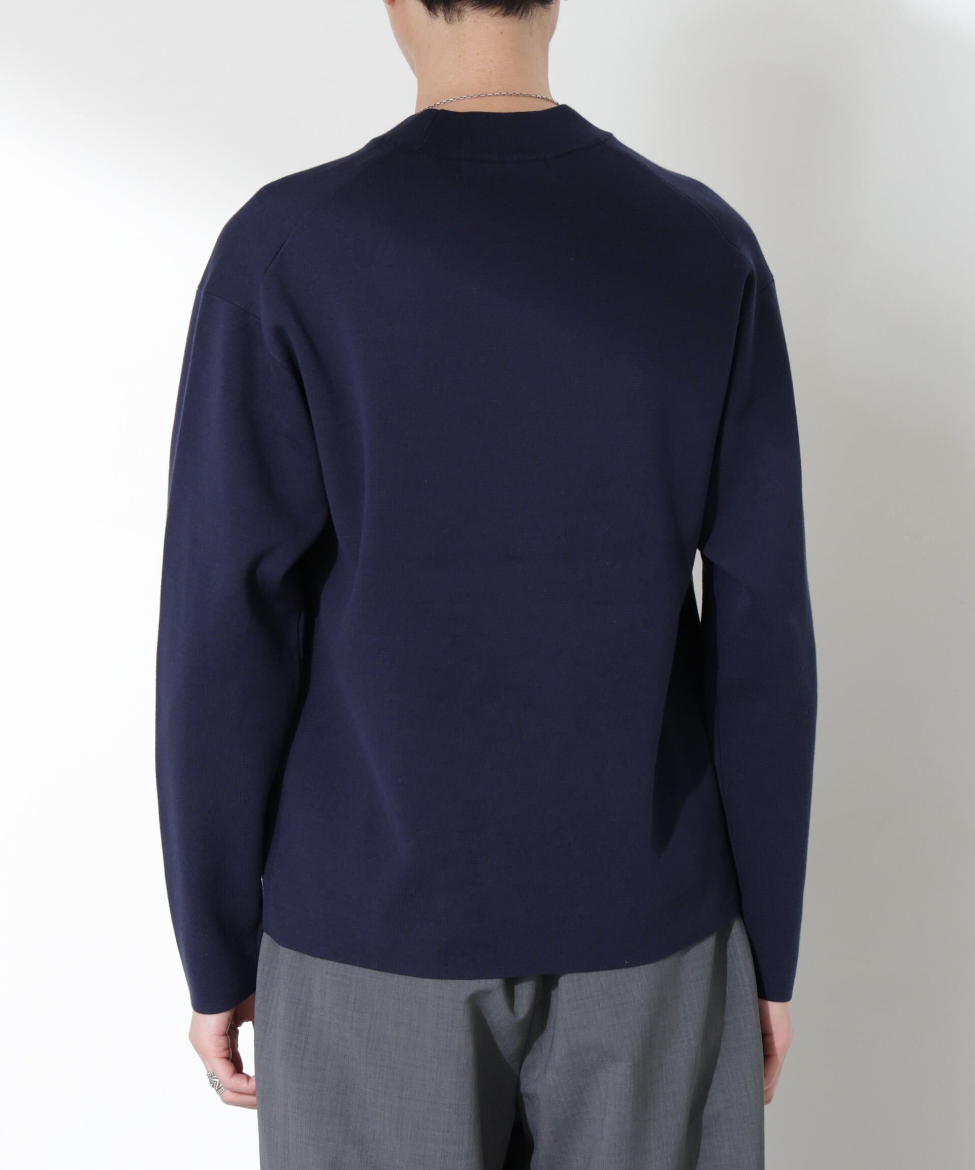 nano･universe「14ゲージミラノリブ ジャケTEE 長袖 （手洗い可能）」|ニット・セーター|