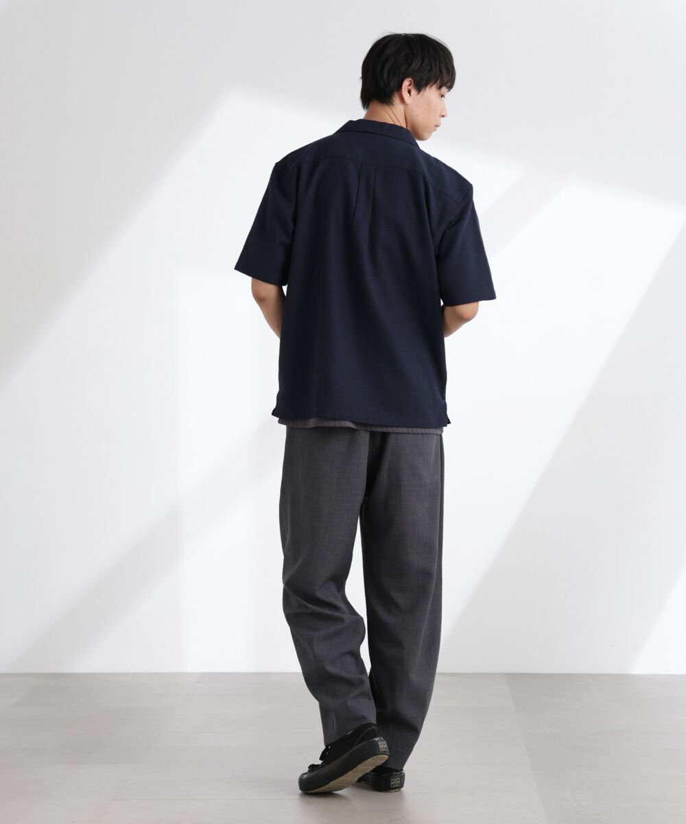 nano･universe「コットンリネン交織開襟シャツ 半袖」|シャツ・ブラウス|