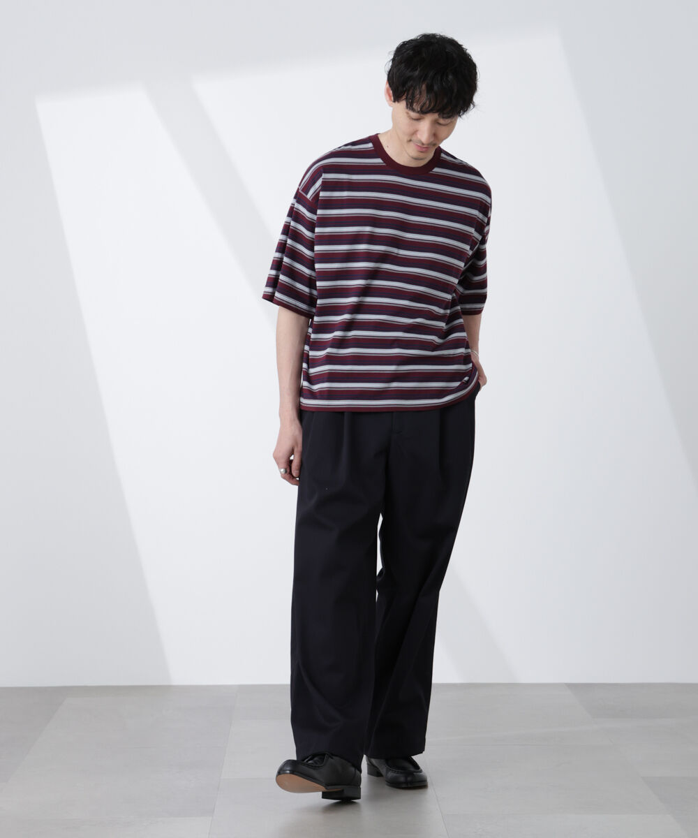 nano･universe「マイクロランダムボーダーTシャツ」|Tシャツ・カットソー|