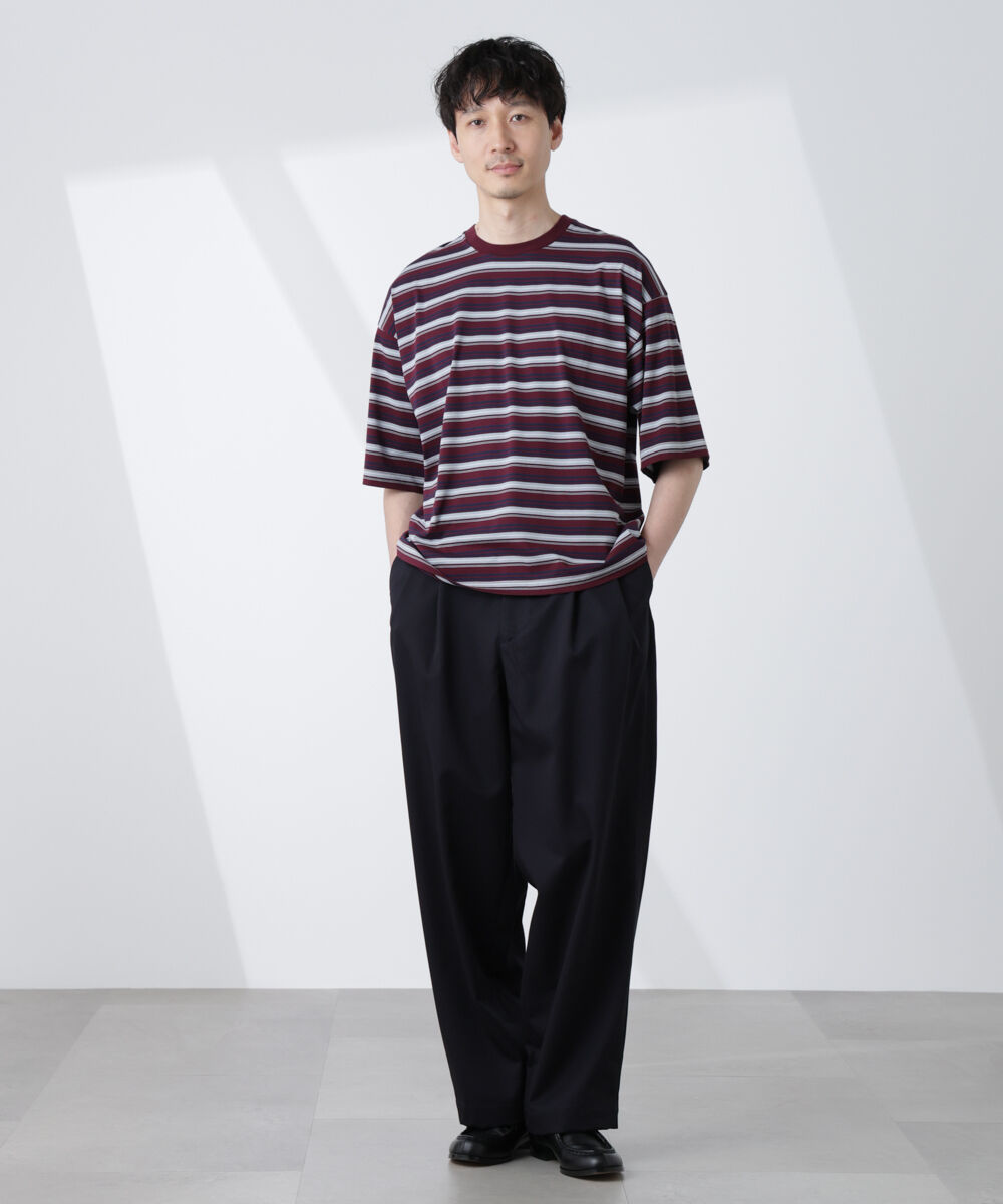 nano･universe「マイクロランダムボーダーTシャツ」|Tシャツ・カットソー|