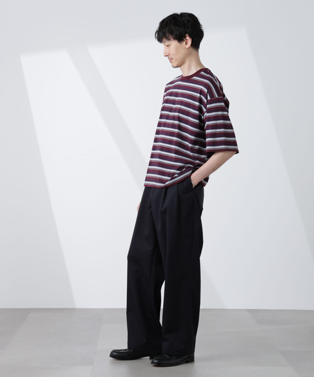 nano･universe「マイクロランダムボーダーTシャツ」|Tシャツ・カットソー|