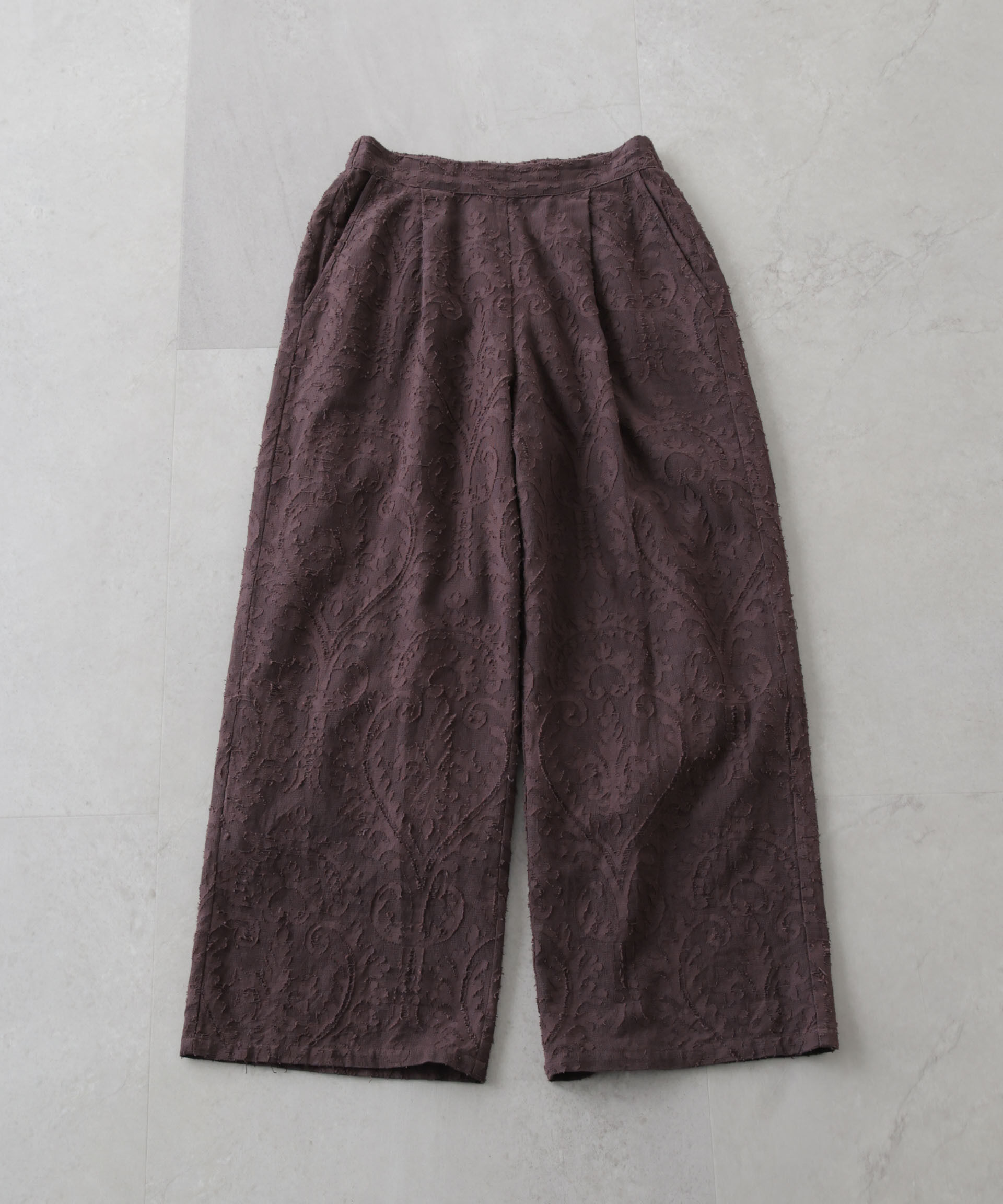 nano･universe「made in india カットワークジャカードパンツ(セットアップ可)」|チノ|
