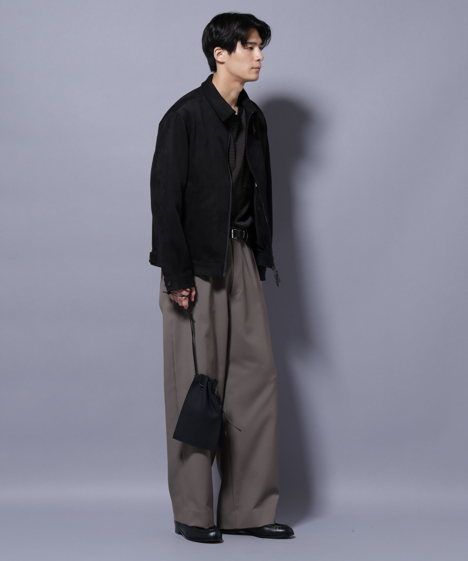 nano･universe「フェイクスエードブルゾン」|ブルゾン・スタジャン|