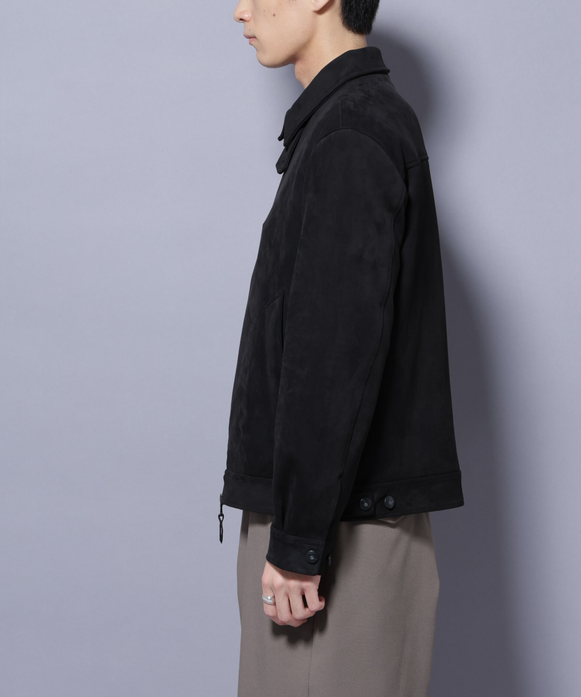 nano･universe「フェイクスエードブルゾン」|ブルゾン・スタジャン|