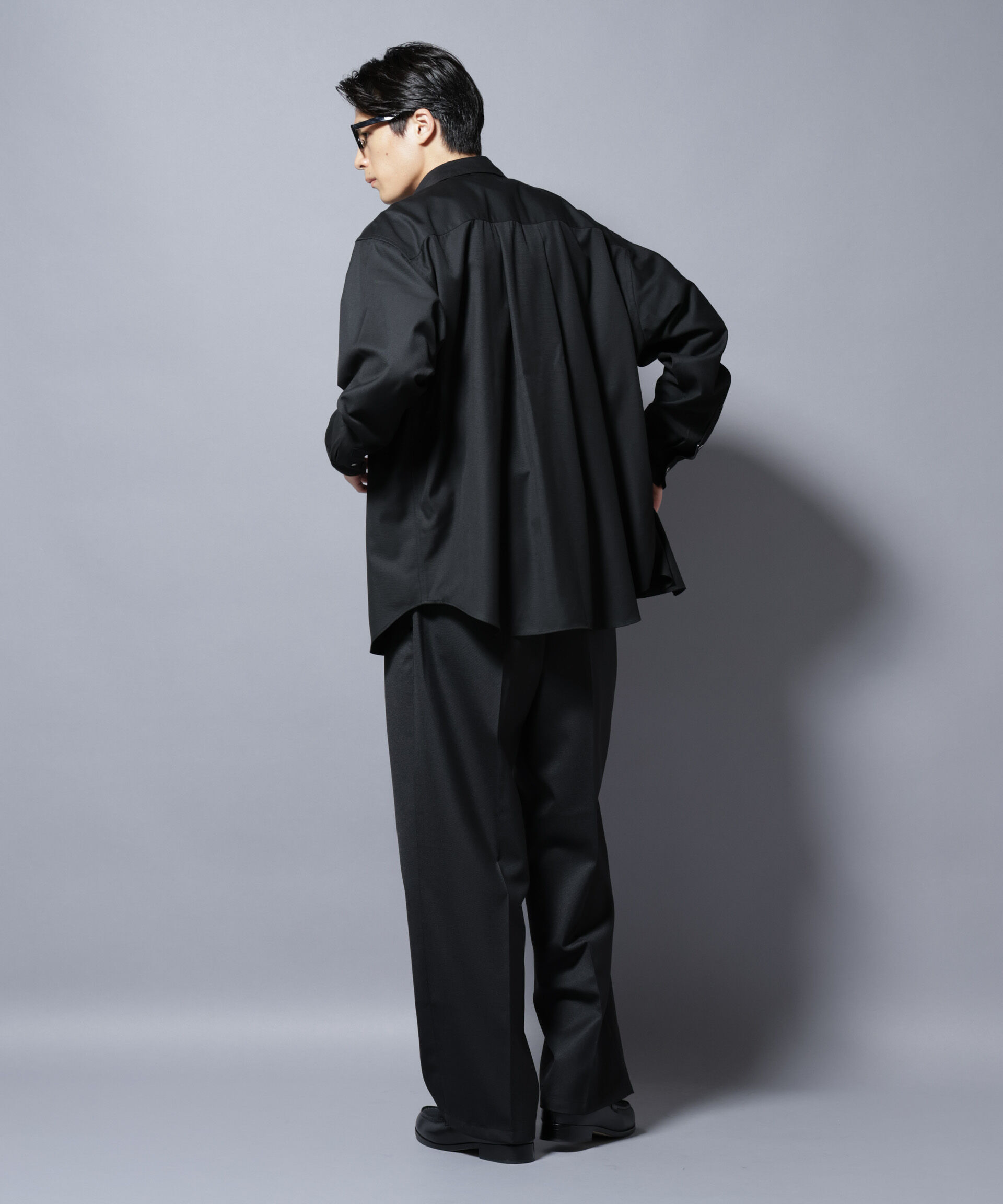 nano･universe「トリプルステッチ パールドットオーバーシャツ」|シャツ・ブラウス|