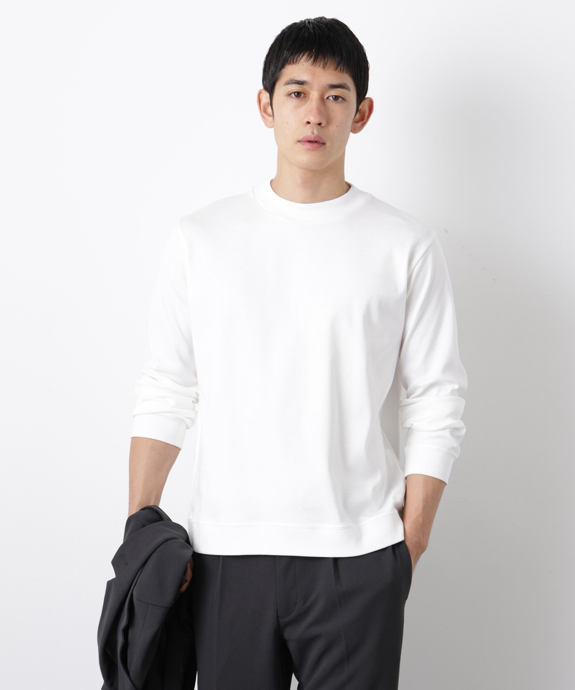 nano･universe「「FORMAL JERSEY」モックネックカットソー長袖」|Tシャツ・カットソー|