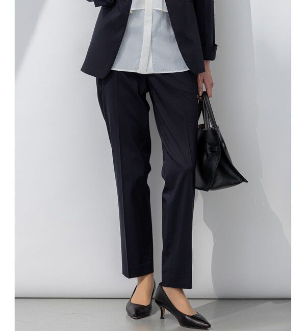 23区「【セットアップ対応/洗える】ストレッチシャンブレー テーパード パンツ」|その他|ネイビー系