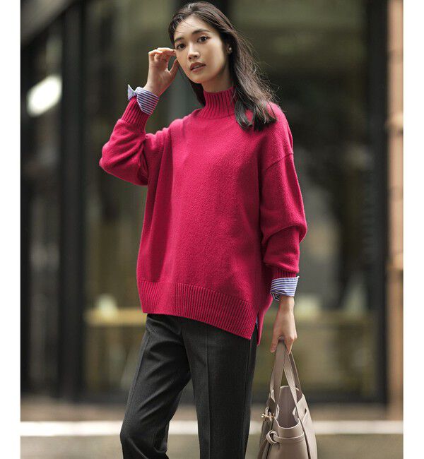 23区「【見上愛さんコラボカラー/Oggi掲載】カシミヤブレンド ハイネック ニット」|ニット・セーター|