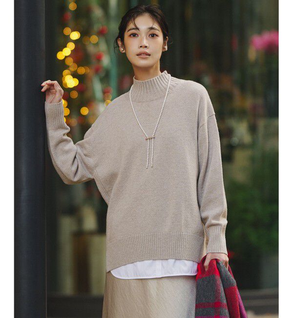 23区「【見上愛さんコラボカラー/Oggi掲載】カシミヤブレンド ハイネック ニット」|ニット・セーター|