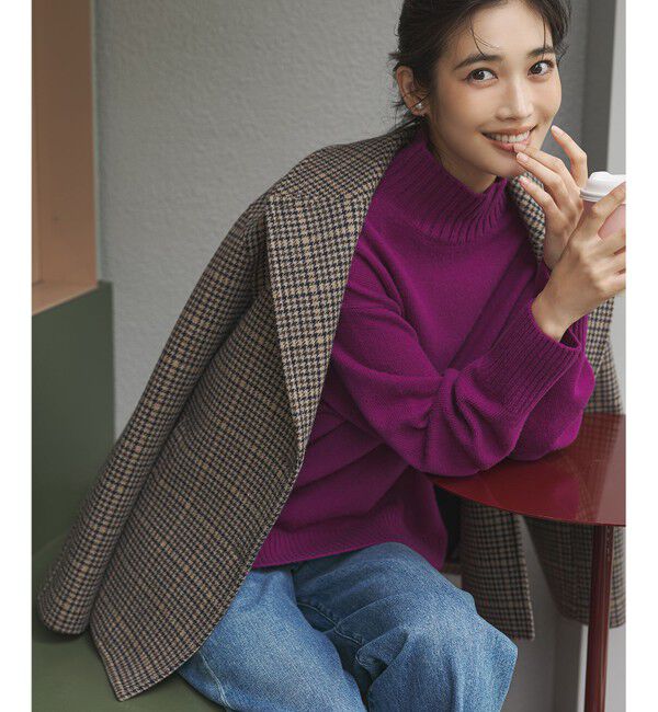 23区「【見上愛さんコラボカラー/Oggi掲載】カシミヤブレンド ハイネック ニット」|ニット・セーター|